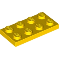 Lego destička 2x4, žlutá (302024)